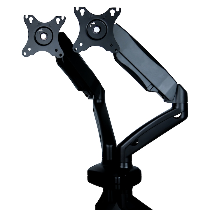 Brat de birou din otel pentru doua monitoare reglabile standard VESA SolidHand SG02