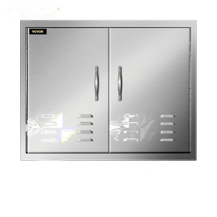 Usi pentru bucatarii de exterior din otel inoxidabil cu sistem de inchidere magnetic durabil si manere ergonomice