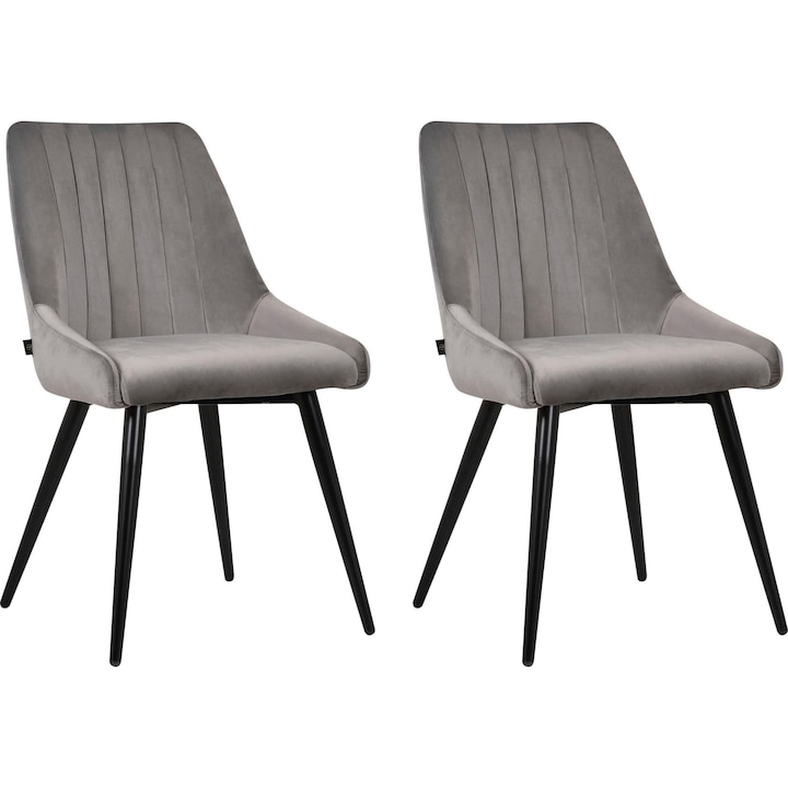 Scaun 4 buc Leonique Bondy tapitate cu cusaturi decorative in perna din spate