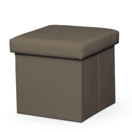 Taburet pliabil piele ecologica maro Tela 40 x 40 x 37 cm