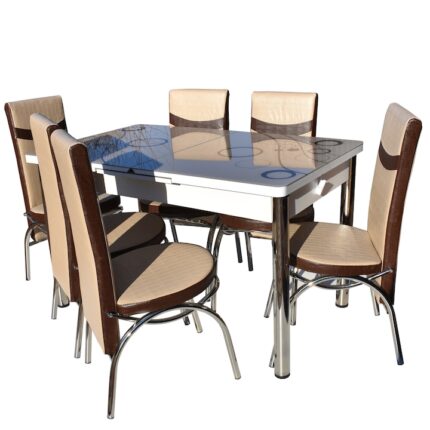 cu 6 scaune tapitate