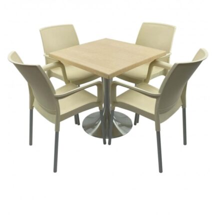 masa patrata 70x70cm Raki Maple blat werzali si baza din aluminiu