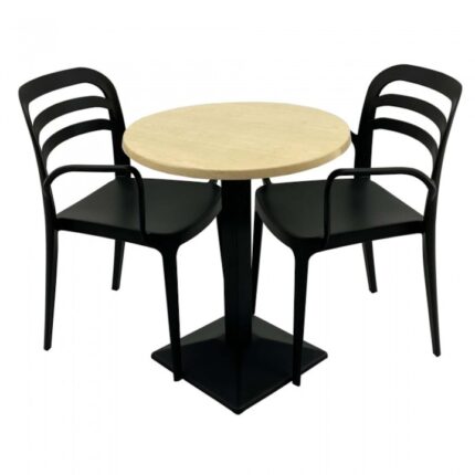 2 scaune ASPENDOS cu brate negre