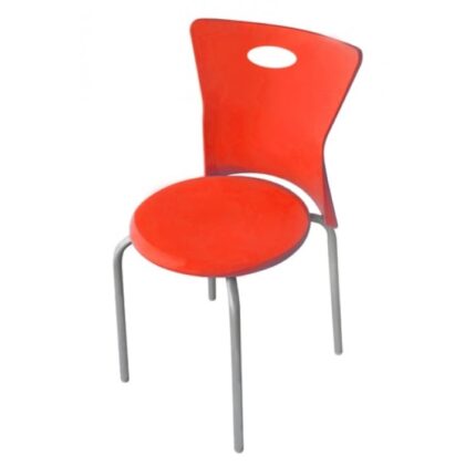 Scaun aluminiu si polipropilena rosu RAKI VEGA 39x39xh79cm