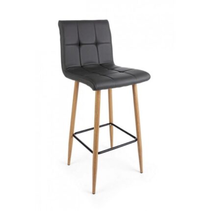 Set 2 scaune bar gri Bruce 46x40x108 cm