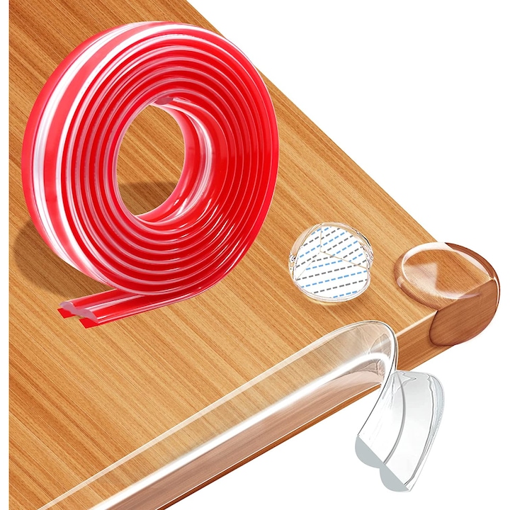 Protector de masa pentru copii Protectie pentru colturi si margini pentru birou pentru copii 2 m Adeziv pre-adeziv Protector pentru margini pentru bebelusi Transparent Pre-asamblat Protectie cu banda adeziva Protector de masa pentru copii Protectie pentru colturi si margini pentru birou pentru copii 2 m Adeziv pre-adeziv Protector pentru margini pentru bebelusi Transparent Pre-asamblat Protectie cu banda adeziva