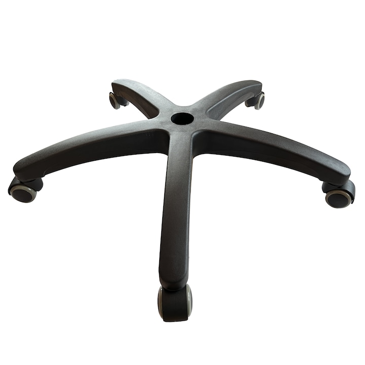 Set Profesional ARKA CHAIRS format din Picior stea neagra P11-350mm si 5 rotile gumate RX01 pentru scaun birou