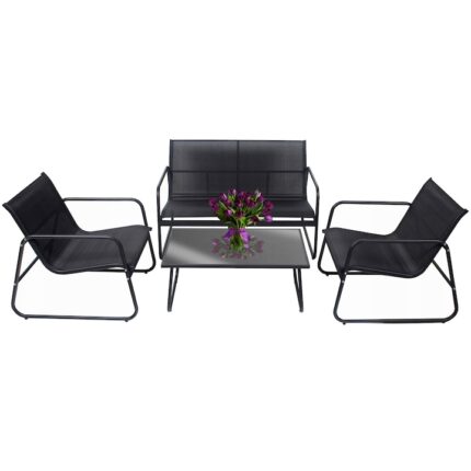 (DL) Set mobilier gradina Sersimo Pisa, 2 fotolii, canapea si masuta