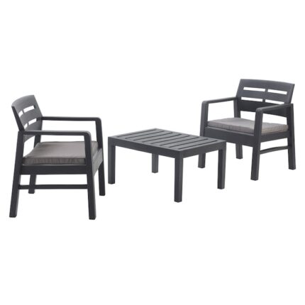 Set mobilier de gradina Bettina pentru 2 persoane Antracit