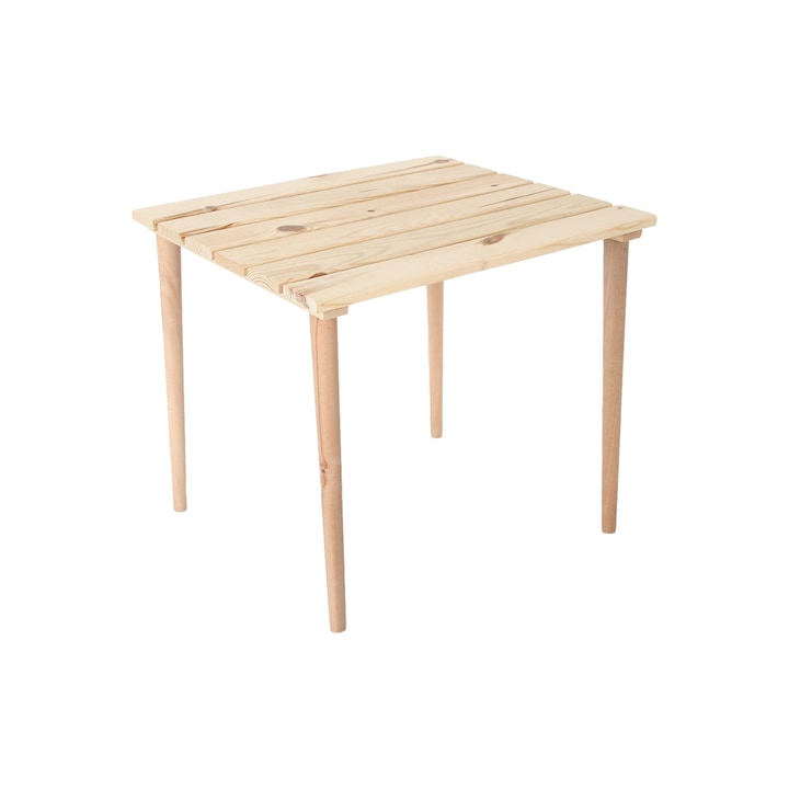 Set mobilier de gradina (masa+2 scaune) cu rucsac transport, lemn, natural, EHA