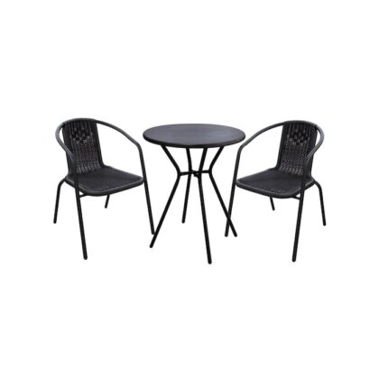 Set balcon, terasa RAKI Campman masa rotunda 60xh70cm cu 2 scaune