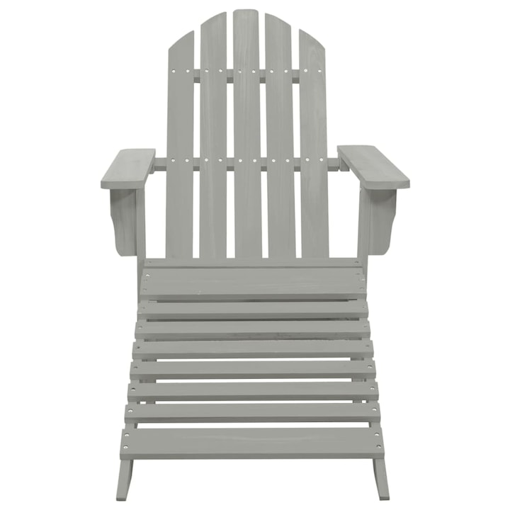 Scaun de gradina vidaXL, Lemn, Gri,11.54 kg,69.5 x 147.5 x 89.5 cm, Dreptunghi