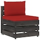 Canapea de mijloc modulara cu perne vidaXL, gri, lemn tratat, 60 x 70 x 66 cm, 16.05 kg 3068126