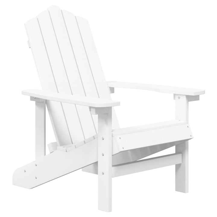 Scaun de gradina Adirondack vidaXL, alb, HDPE, 73 x 83 x 92 cm