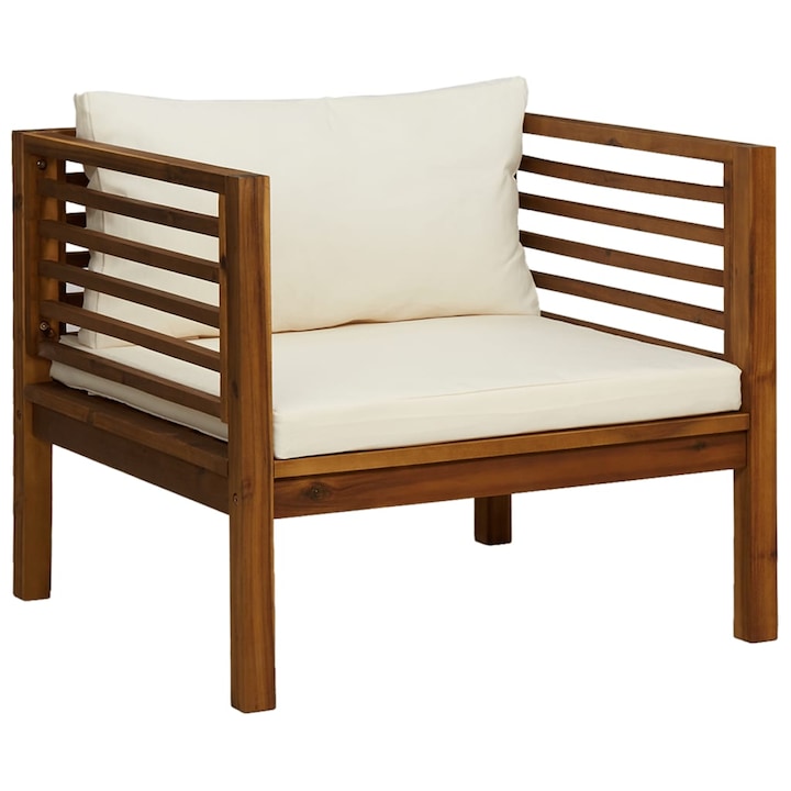 Scaun de gradina vidaXL, Lemn de acacia, 73 x 69 x 62.5 cm, Maro