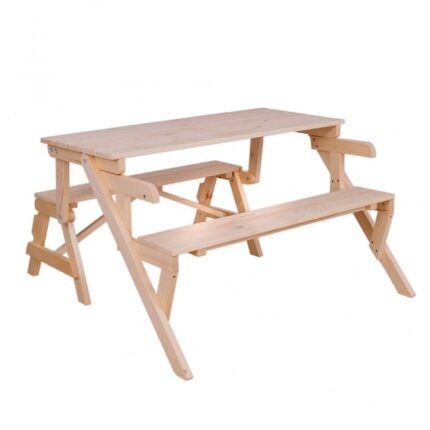 Bancuta transformabila Transilvan, pentru copii Bimbo, 98x44 cm, Natur