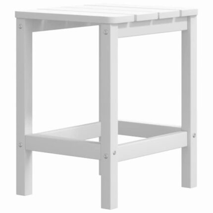 Masa de gradina Adirondack vidaXL, alb, 38x38x46 cm, HDPE