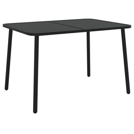 Masa de gradina vidaXL, antracit, 110x80x71 cm, otel, 15.5 kg