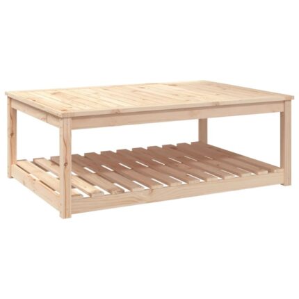 Masuta de gradina, vidaXL, 121 x 82.5 x 45 cm, Lemn de pin, 18.1 kg, Bej
