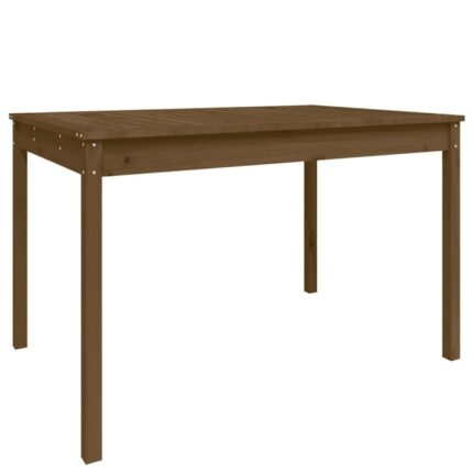 Masuta de gradina, vidaXL, maro miere, 121 x 82,5 x 76 cm, lemn de pin masiv, 12,55 kg
