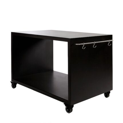 Masa de gradina cu roti, Morso Forno Terra, 120 x 60 cm, negru