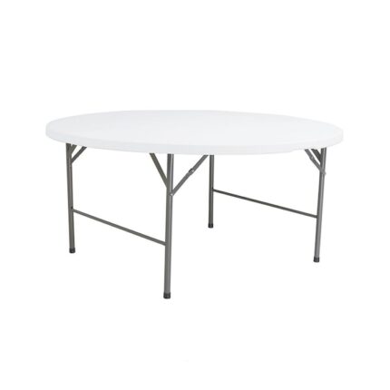 Masa plianta Atelier Banquette, pentru evenimente, rotunda, multifunctionala, 180 cm, alb
