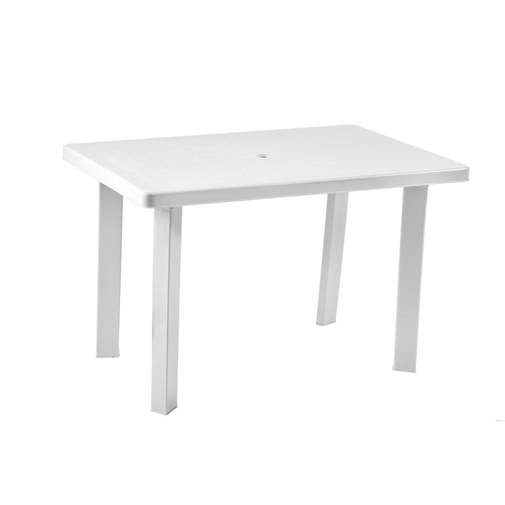 alb Masa dreptunghiulara plastic Garden Napochim 110.5 x 70.5 x 70 cm, alb