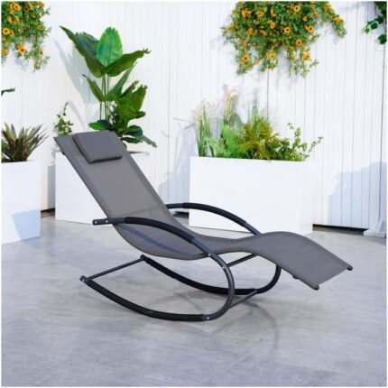 Scaun balansoar gradina Kring,63x90x175cm, culoare gri