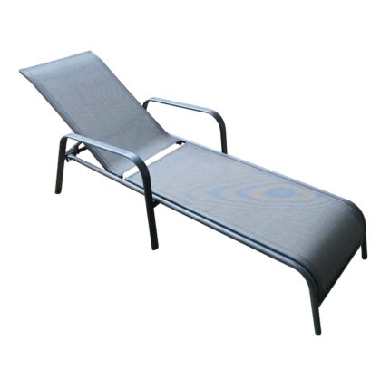 Sezlong reglabil Kring Bruxelles, 193/161x64x48/100 cm, gri