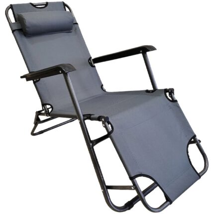 Sezlong zero gravity Kring Bermuda, 153x60x82 cm, gri