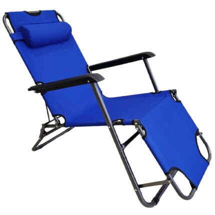 Sezlong zero gravity Kring Bermuda, 153x60x82 cm, albastru