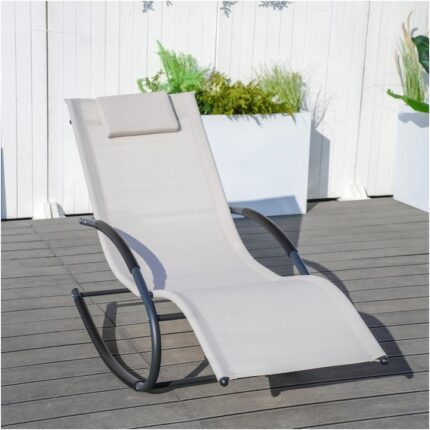 Scaun balansoar gradina Kring, 63x90x175cm, culoare bej