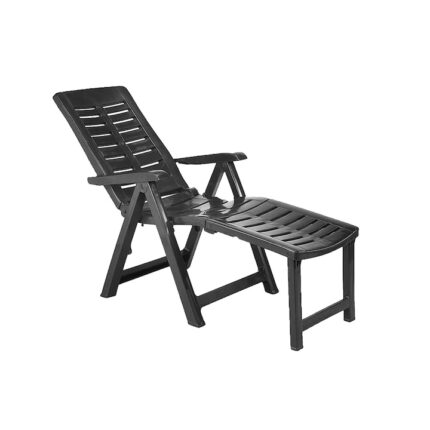 Sezlong Arizona, Progarden, Pliabil, Polipropilena, Antracit, 60x108x109 cm