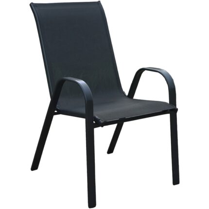 Scaun gradina/terasa/balcon Kring Bruxelles, metal, 72.5x55.5x92.5 cm, NEGRU
