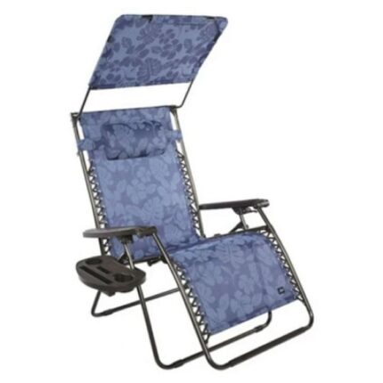 Sezlong pliabil cu parasolar si suport pentru bauturi, 170 x 69 cm, Clini X1180