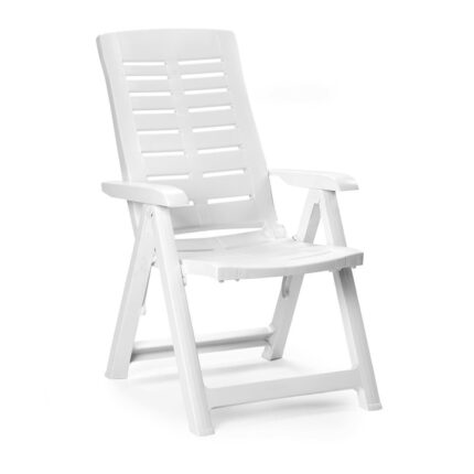 Set 2 scaune de terasa/gradina Yuma, alb, 60 x 61 x 109 cm