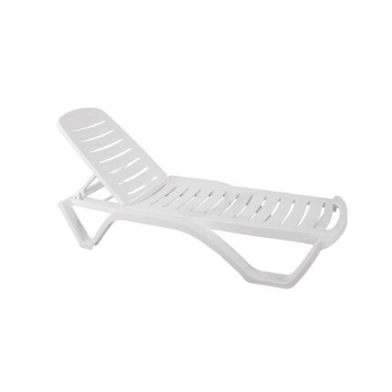 Sezlong plaja plastic AQUA Napochim 200.0 x 31.0 x 72.0 cm,alb