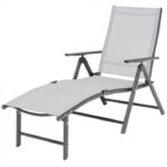Sezlong gradina Timeless Tools, Aluminiu/Sintetic, 114 x 50 x 30 cm, Gri
