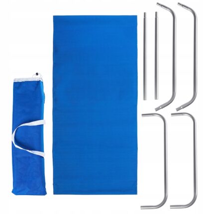 Sezlong, Kadax, Plastic/Otel, Albastru