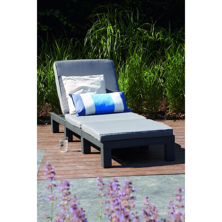 Sezong ajustabil Daytona, 195x65x22 cm, Gri