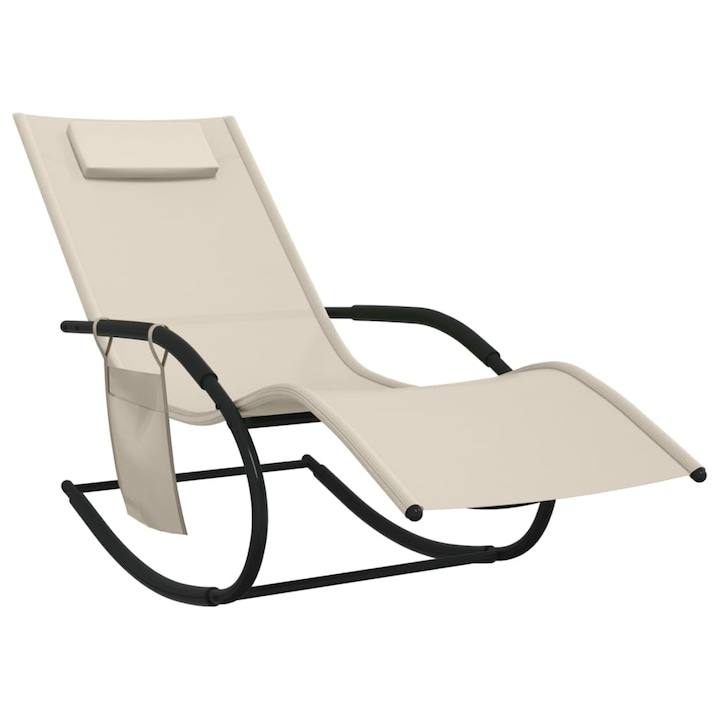 Scaun balansoar, Zakito Europe, 147x63x88 cm, Crem
