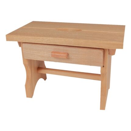 Scaun din Lemn cu Sertar, 32x18x21 cm