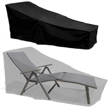 Husa pentru sezlong, impermeabila, PVC, 210x75x80/40cm, Negru