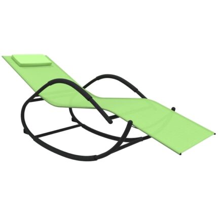 Sezlong vidaXL, Tesatura, 158 x 60 x 77 cm, Verde