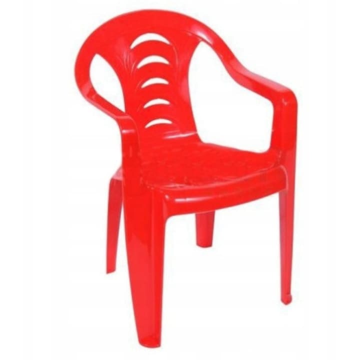 Scaun de gradina pentru copii, Oler, Plastic, 36x36x52.5 cm, Rosu
