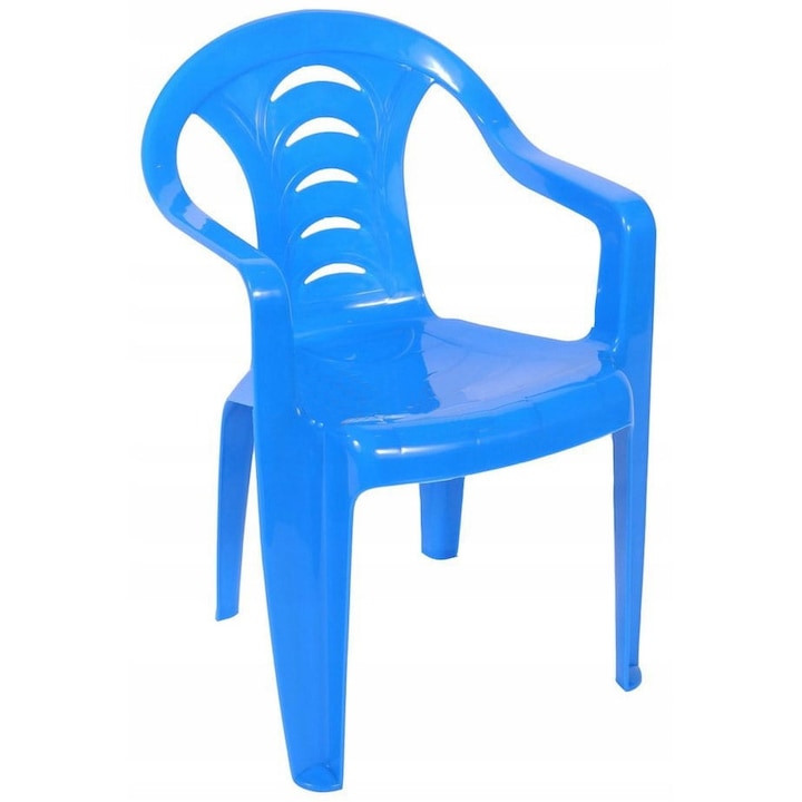 Scaun de gradina pentru copii, Oler, Plastic, 36x36x52.5 cm, Albastru