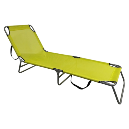 Sezlong de gradina, terasa, balcon, piscina, verde, pliabil, 5 pozitii de inclinare a spatarului, 58x182x30/79 cm, Bortis