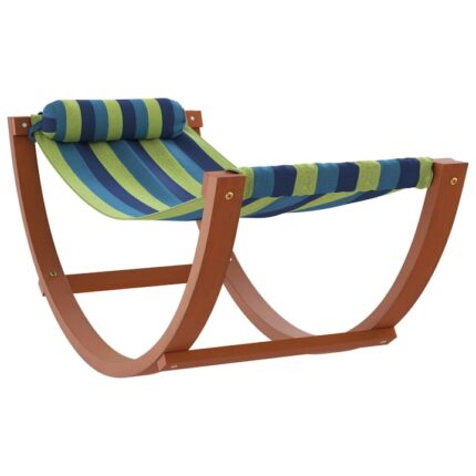 Leagan Hamac Zakito Europe, lemn, albastru/verde, 114x45x50cm