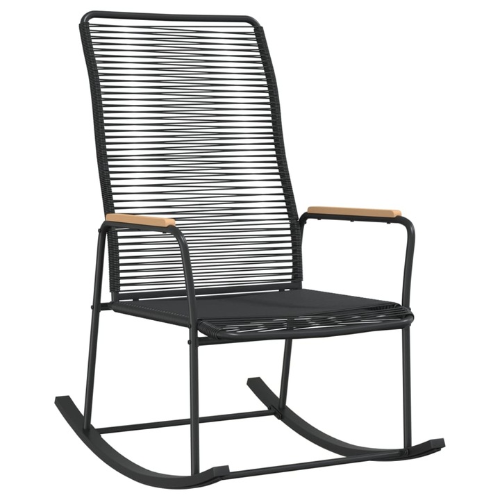 Balansoar de gradina vidaXL, negru, 59x79,5x104 cm, ratan PVC, 7.18 Kg
