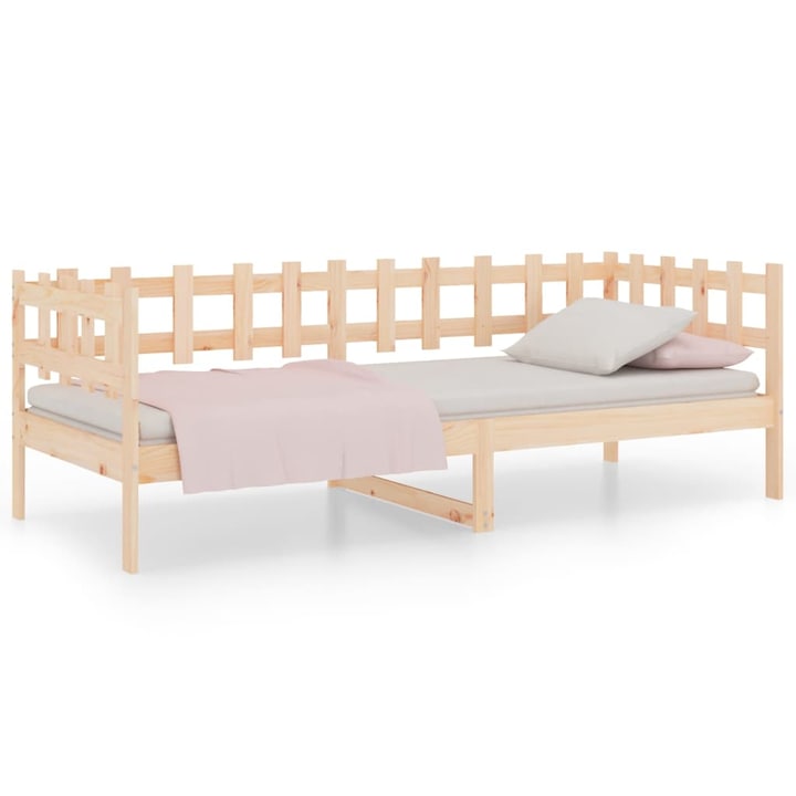 Lemn de pin Sezlong multifunctional, Zakito Europe, Lemn de pin, 203.5x96cm, Natural